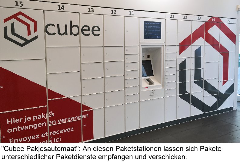 Paketautomat von Cubee in Brüssel