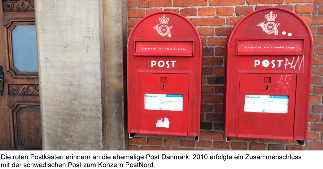 Briefkästen von Post Danmark