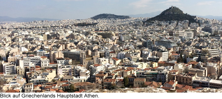 Blick auf Griechenlands Hauptstadt Athen