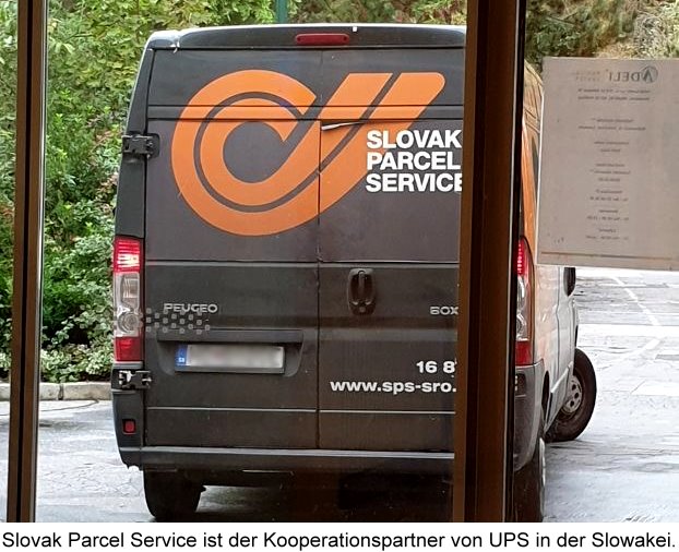 Fahrzeug von SPS, slovak parcel service