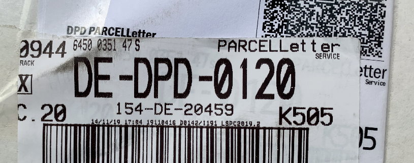 Paketlabel DPD Parcelletter
