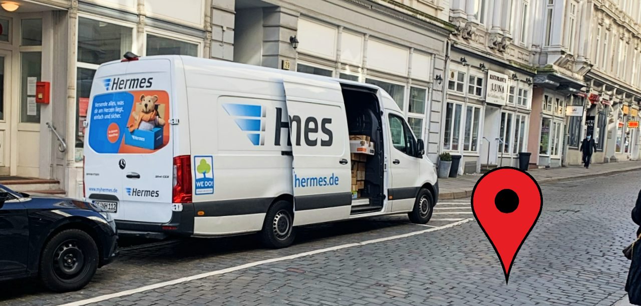 Lieferwagen von Hermes