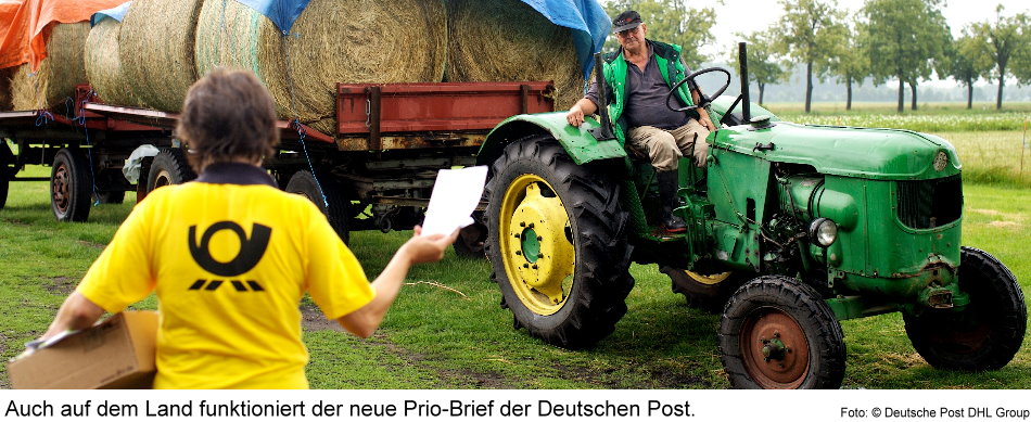 Beschleunigte Briefzustellung mit dem Prio-Brief der Deutschen Post