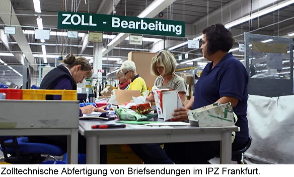 Zollabfertigung im IPZ Frankfurt