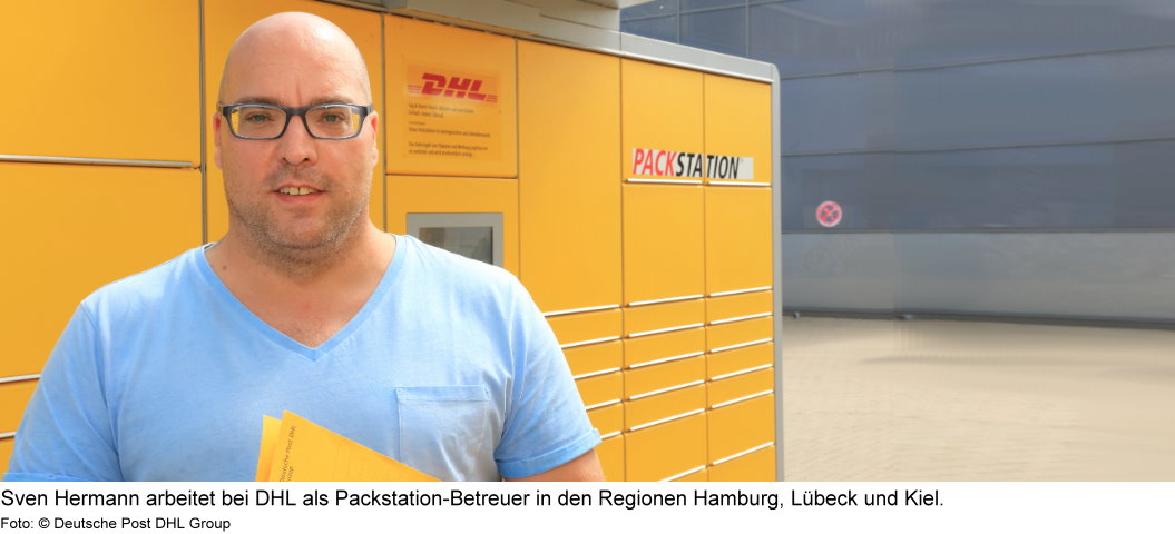 Sven Hermann arbeitet bei DHL als Packstation-Betreuer