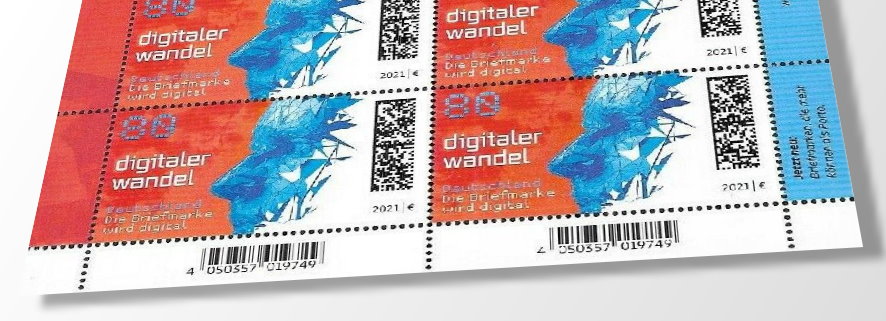 Briefmarken mit Matrixcode