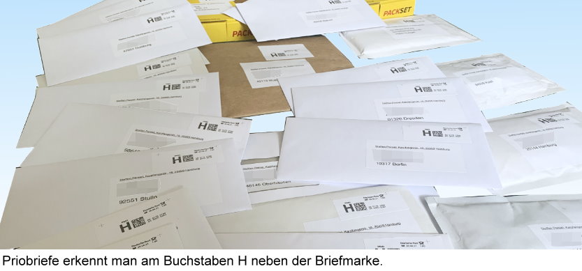 Prio-Briefe der Deutschen Post