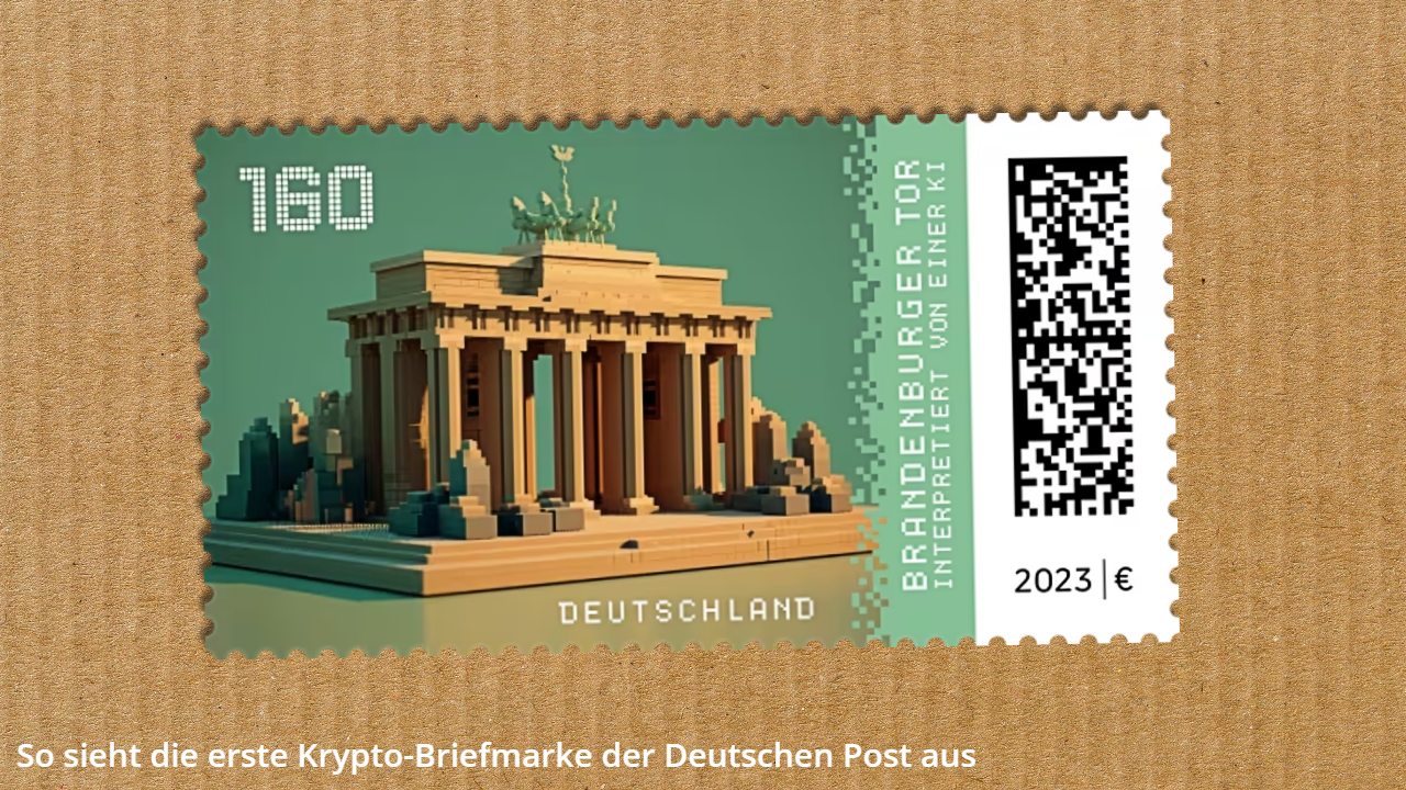 Kryptobriefmarke der Deutschen Post