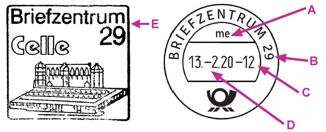 Briefmarke mit Stempel