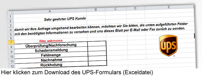 Download UPS-Nachforschungsformular